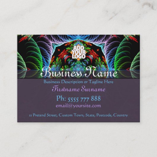 フラクタルマンダラアーツビッグビジネスカード 名刺 (正面)