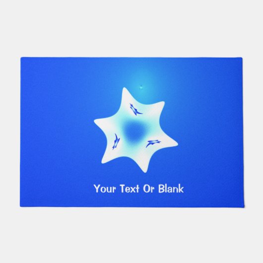 フラクタルマーゲンラヴァン（白い星） ドアマット (正面)