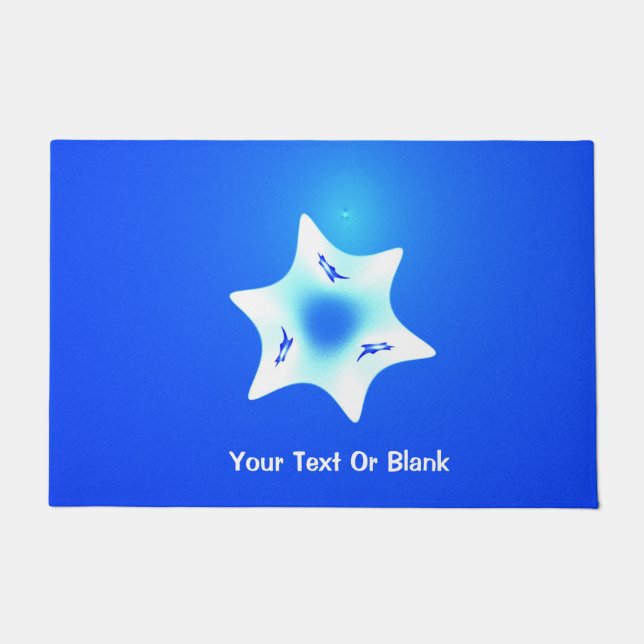 フラクタルマーゲンラヴァン（白い星） ドアマット (正面)