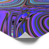 フラクタルモザイク2抽象芸術 ポスター (角)