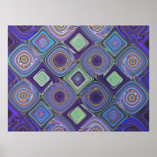フラクタルモザイク2抽象芸術 ポスター (正面)