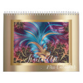 フラクタルモダンアート抽象芸術任意の年 カレンダー (カバー)