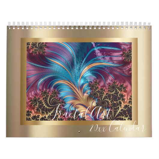 フラクタルモダンアート抽象芸術任意の年 カレンダー (カバー)