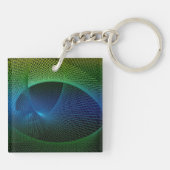 フラクタルモダンマソニックモノグラムの キーホルダー (裏面)