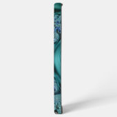 フラクタルモダンルブルー手書き名 SAMSUNG GALAXYケース (左側面)