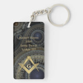 フラクタルモノグラムのマソニックキーチェーン キーホルダー (裏面)