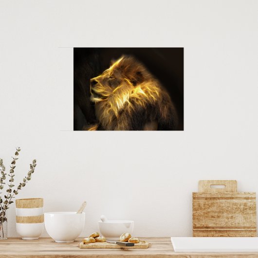 フラクタルライオン ポスター (キッチン)