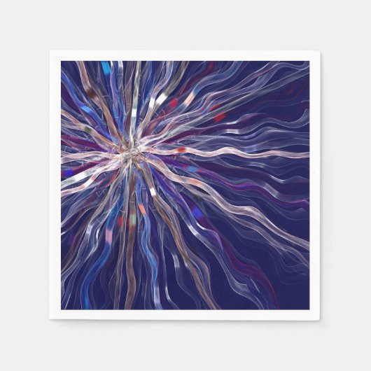 フラクタルリカラフルボン抽象芸術アートワーク スタンダードカクテルナプキン (正面)