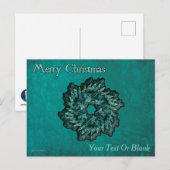 フラクタルリース- Merry Christmas ポストカード (正面/裏面)