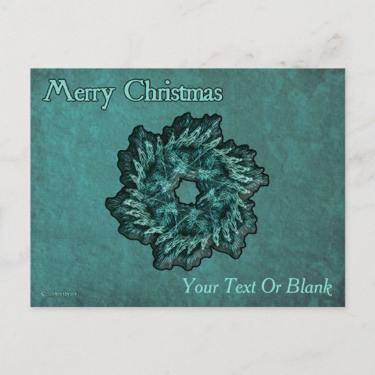 フラクタルリース- Merry Christmas ポストカード (正面)