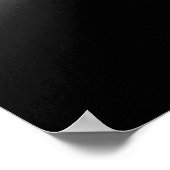 フラクタルローズ、黒と白 ポスター (角)