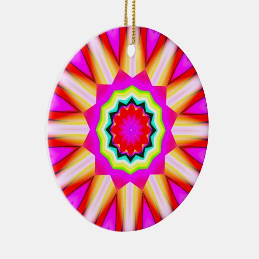 フラクタル万華鏡のように千変万化するパターン01 セラミックオーナメント (右)