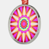 フラクタル万華鏡のように千変万化するパターン01 メタルオーナメント (左)
