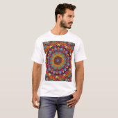フラクタル万華鏡マンダラ模様-64351 Tシャツ (正面フル)