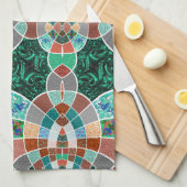 フラクタル効果が少ない画像の繰り返し キッチンタオル (四つ折り)