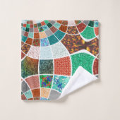 フラクタル効果が少ない画像の繰り返し バスタオルセット (ウォッシュタオル)