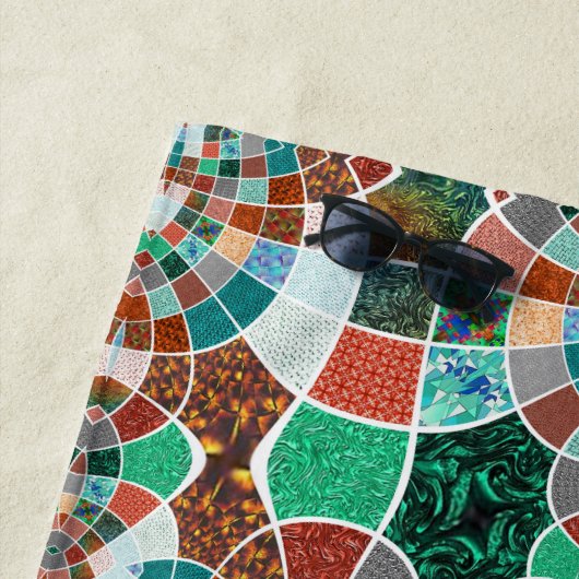 フラクタル効果が少ない画像の繰り返し ビーチタオル (インサイチュ)