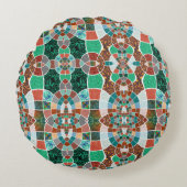 フラクタル効果が少ない画像の繰り返し ラウンドクッション (正面)