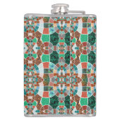 フラクタル効果の少ない画像の繰り返し フラスク (裏面)