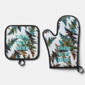 フラクタル北極迷彩 鍋つかみ&鍋敷きセット (正面)