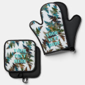 フラクタル北極迷彩 鍋つかみ&鍋敷きセット (正面/裏面)