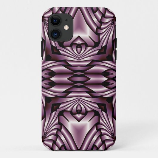 フラクタル合成 – 万華鏡のように千変万化するパターンメタル赤 Case-Mate iPhoneケース (裏面)