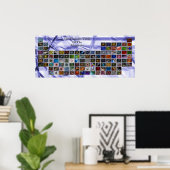 フラクタル周期表 ポスター (ホームオフィス)