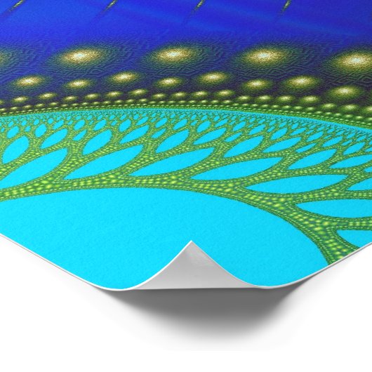 フラクタル天体素晴らし林抽象芸術芸術 ポスター (角)