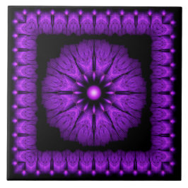 フラクタル妖精ブルーのフレームオーナメント タイル