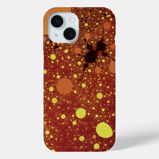 フラクタル宇宙クール – オレンジ色の抽象芸術 Case-Mate iPhoneケース (裏面)