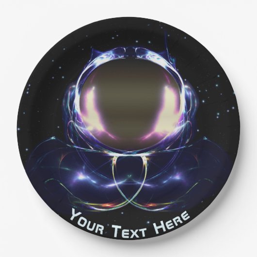 フラクタル宇宙飛行士 ペーパープレート (正面)