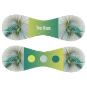 フラクタル展開、ゴールデンターコイズ抽象芸術名 ソフトボール (パネル)