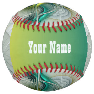 フラクタル展開、ゴールデンターコイズ抽象芸術名 ソフトボール