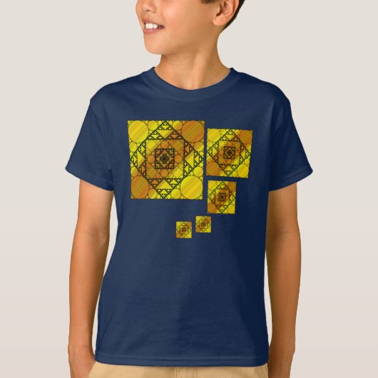 フラクタル幾何学キッドとベビーダークシャツ Tシャツ (正面)