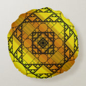 フラクタル幾何学ラウンドピロー ラウンドクッション (裏面)