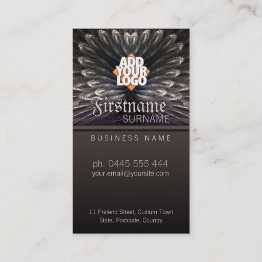 フラクタル愛の羽の名刺 名刺 (正面)