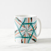 フラクタル抽象芸術の背景。デジタル効果。フェスト コーヒーマグカップ (正面右)