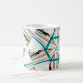 フラクタル抽象芸術の背景。デジタル効果。フェスト コーヒーマグカップ (中央)