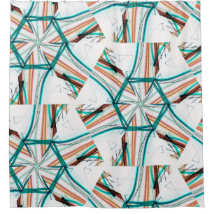 フラクタル抽象芸術の背景。デジタル効果。フェスト シャワーカーテン