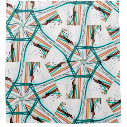 フラクタル抽象芸術の背景。デジタル効果。フェスト シャワーカーテン (正面)