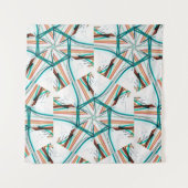 フラクタル抽象芸術の背景。デジタル効果。フェスト タペストリー (正面(横))