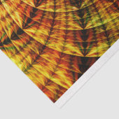 フラクタル抽象芸術旋回オレンジ色金ゴールド27デクページ 薄葉紙 (詳細)