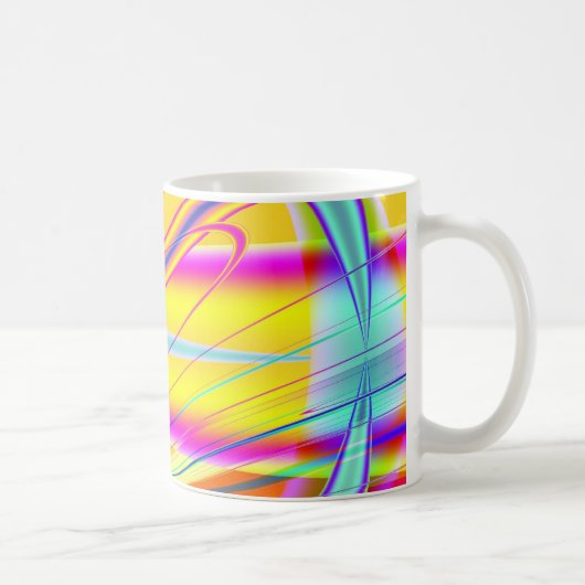フラクタル抽象芸術061012e コーヒーマグカップ (右)