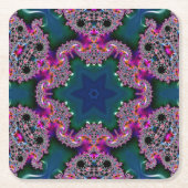 フラクタル放射度 スクエアペーパーコースター (正面)