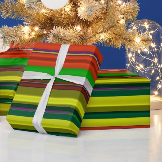 ～フラクタル数々のパターン色～クリスマス ラッピングペーパー (クリスマス)