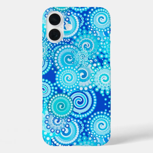 フラクタル旋回パターン、コバルトブルー Case-Mate iPhoneケース (裏面)