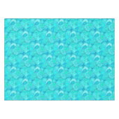 フラクタル旋回パターン、ターコイズの影 テーブルクロス (正面(横))