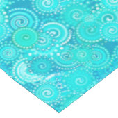 フラクタル旋回パターン、ターコイズの影 テーブルクロス (アングル)