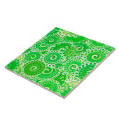 フラクタル旋回パターン、春緑の影 タイル (側面)