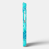 フラクタル旋回パターン、海ブルー Case-Mate iPhoneケース (裏面 / 左)